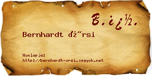 Bernhardt Örsi névjegykártya